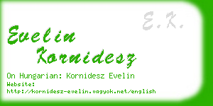 evelin kornidesz business card